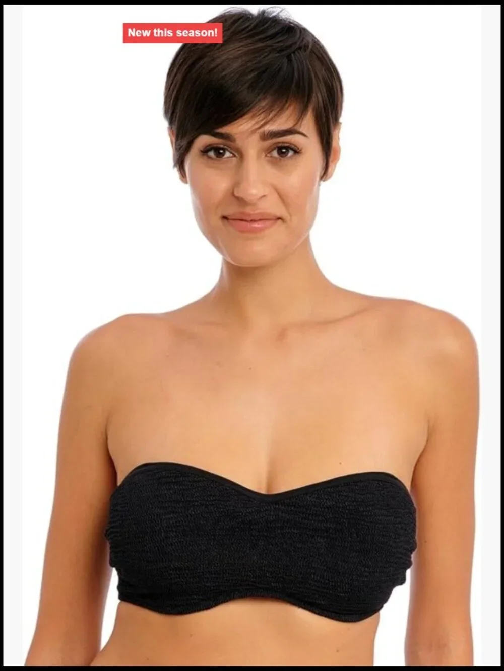 Underwire Bandeau Bikini Top with Adjustable Straps